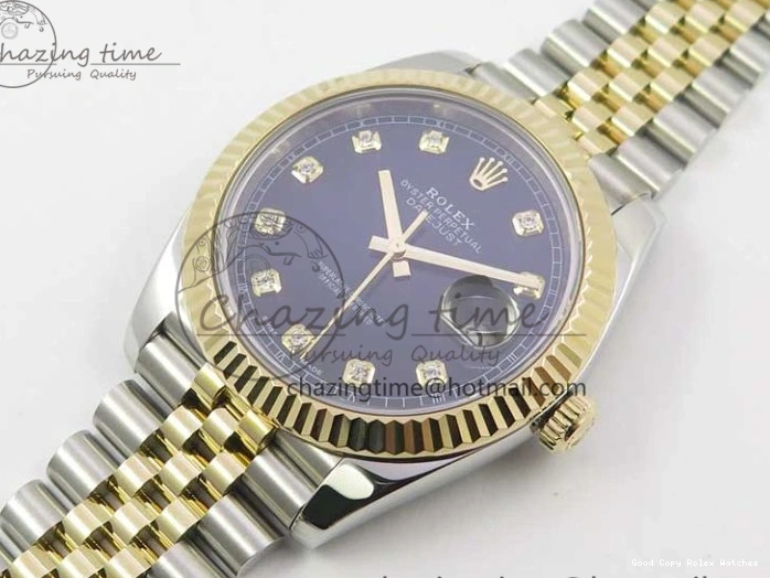 AAA Replica Watches SS Dial Wrapped WWF SS YG 41 Crystals DateJust 3128 on A YG Bracelet SoftTouch Edition Jubilee Best Wrapped Makers 126333 Black 0117